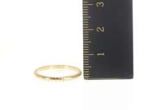 14K Yellow Gold 1940's Vine Pattern Classic Wedding Band Ring