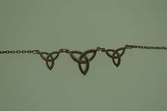 Sterling Silver Three Trinity Knot Necklace