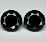Gorgeous 1.98ct unheated black Spinel pair