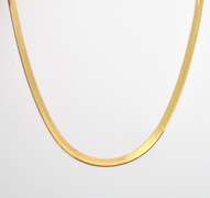Sparkling 14k Herringbone Necklace