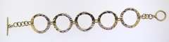 Mexican Sterling Silver large Circle Link Bracelet