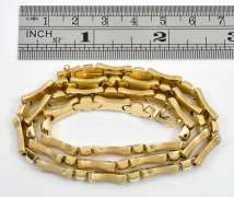 Fashionable 14k Bamboo Style Necklace
