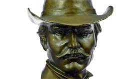 Gun Revolver Wyatt Earp Western Bronze Statue