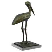 Stork Exotic Bird Bronze Sculpture