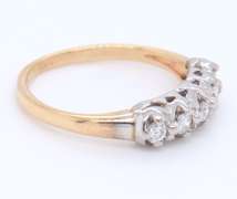 Vintage Yellow Gold Diamond Band