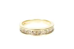 10K Yellow Gold 0.80 Ctw Light Brown Diamond Wedding Band Ring