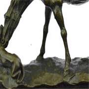 Dog and a Horse Friendship Bronze Sculpture