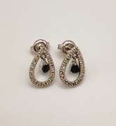 14kt Gold, Blue Sapphire, & Diamond Earrings