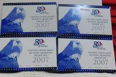 4 each: 2007 PROOF Quarter Sets