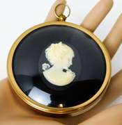 Vintage Peter Bates Miniature Framed Cameo