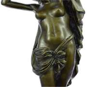 Nude Lady with Angel Bronze Statue
