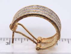 Sterling Silver Diamond Earrings