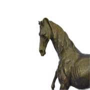 Arabian Horse Bronze Sculpture on Marble Base Figurine