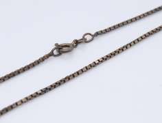 Vintage Sterling Silver Box Chain Necklace
