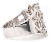 Attractive Diamond open Butterfly Ring in White Gold