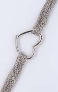 Sterling Silvre Heart Shaped Bracelet with Multi Strands