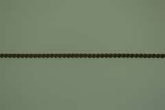 Italian Vintage Sterling Silver Flat Rope Chain Necklace