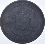 1863 Australia Queensland Stores Token KMTN177 1/2 Cent