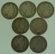 Four(4) 1906 Barber Half Dollar
