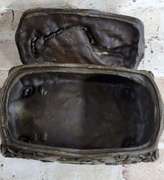 Old Filigree Jewelry Box Bronze Sculpture