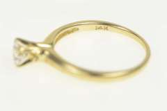 14K Yellow Gold 1940's 0.49 Ct Diamond Solitaire Engagement Ring