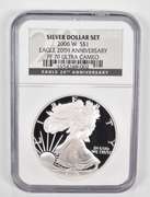 PF70 UCAM 2006-W American Silver Eagle - 20th Anniversary - Graded NGC