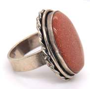 Vintage Sterling Silver Gemstone Ring
