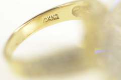 10K Yellow Gold Pave Round Raised Cluster Cocktail CZ Ring
