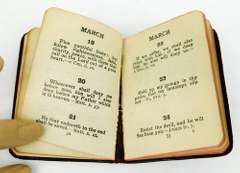 Antique Miniature Leather Daily Praise Book