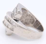 Incredible White Gold Baguette and Round Diamond Ring