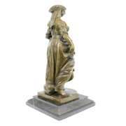 Young Woman with a Bundle of Wheat Bronze Sculpture