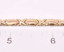 Brilliant X and O Bracelet in Yellow Gold