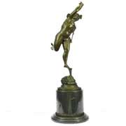 Roman Mercury Figure Ancient Bronze Sculpture