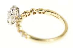 14K Yellow Gold 0.75 Ct Oval Diamond Halo Engagement Ring
