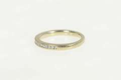14K White Gold Classic Diamond Channel Wedding Band Ring