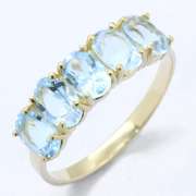 14kt Yellow Gold Oval Blue Topaz 3.08 Oval Blue Topaz 3.09 Oval Tanzanites 2.72