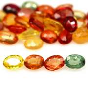 Glittering 7.49ct fancy color Sapphire set