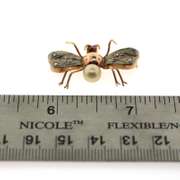 Etched Dragonfly Lapel Pin 18k Mixed Gold