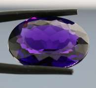 Oval cut 29.10ct royal purple created Amethyst