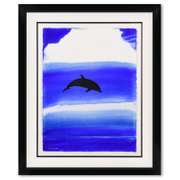 Wyland, "Aqua World War" Framed Original Watercolor Painting Hand Signed with Letter of Authenticity.
