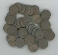 Sharp lot of 42 Assorted Liberty 'V' Nickels. Full Liberty's