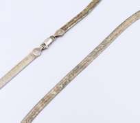 Vintage Sterling Silver Herringbone Necklace