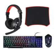 Gaming Kit Set Keyboard Mouse Mouse Pad Gaming Headset