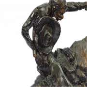 Cowboy With Horse Bronze Sculpture