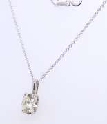 Poweerful White Gold Diamond Pendant on Chain