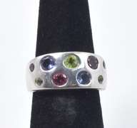 Sterling Silver Ring With Gemstones