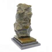 Modern Art Face Carved on Rock Bronze Sculpture