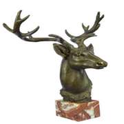 Buck Deer Elk Stag Bronze Sculpture