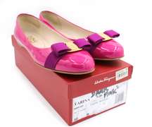 Ferragamo Varina Pink Flats Size 10 W/ Box