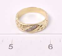 Captivating Nugget Diamond Ring in 14K Yellow Gold